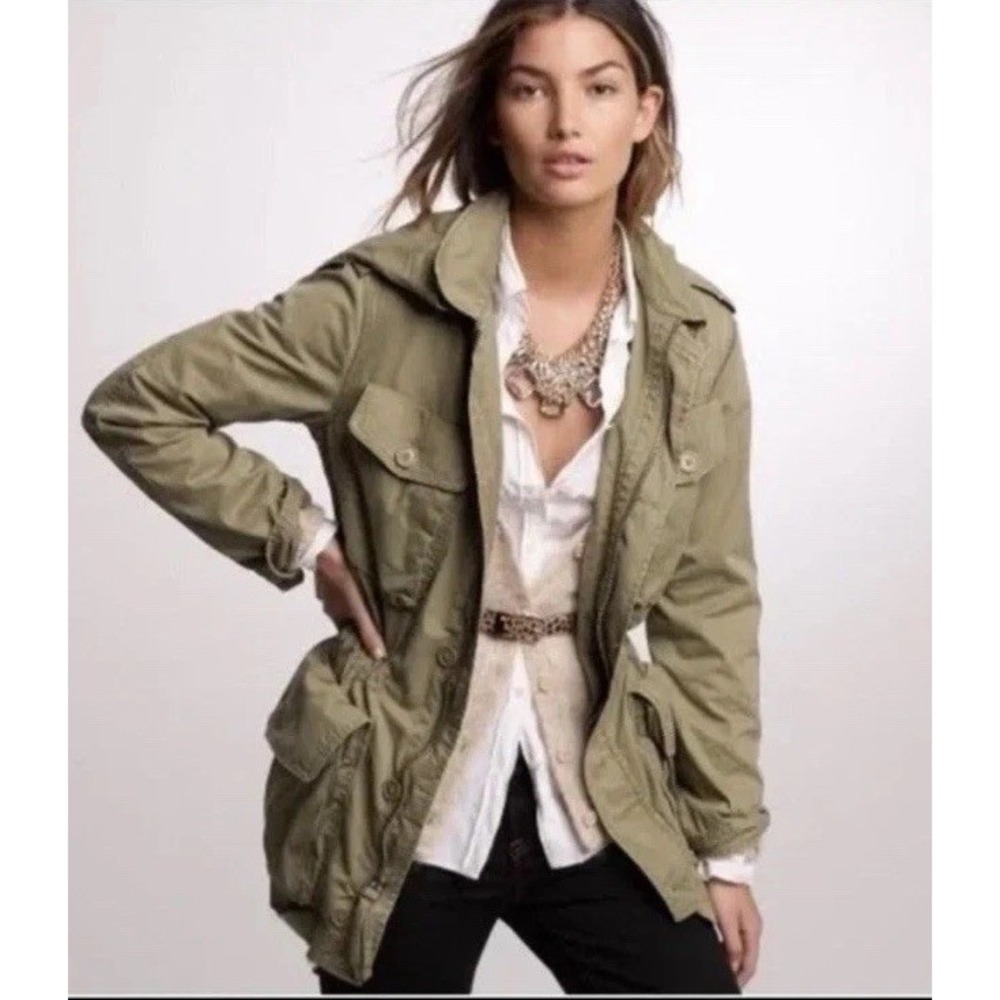 J.‎ Crew Women's Boyfriend Fatigue Utility Field Jacket Military Olive Green XXS